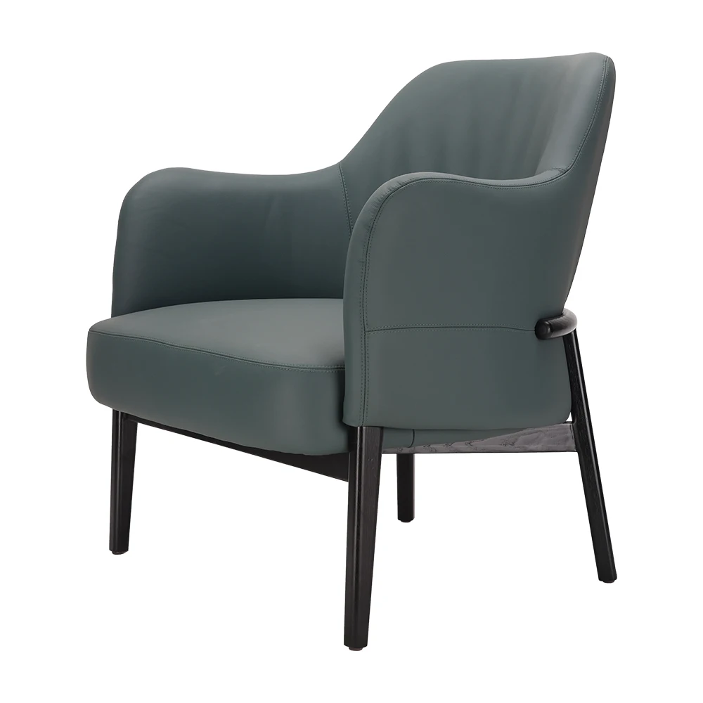 Modern Nordic leisure chair luxury velvet armchair high density rebound cushioned armchair living room characteristic chair leis