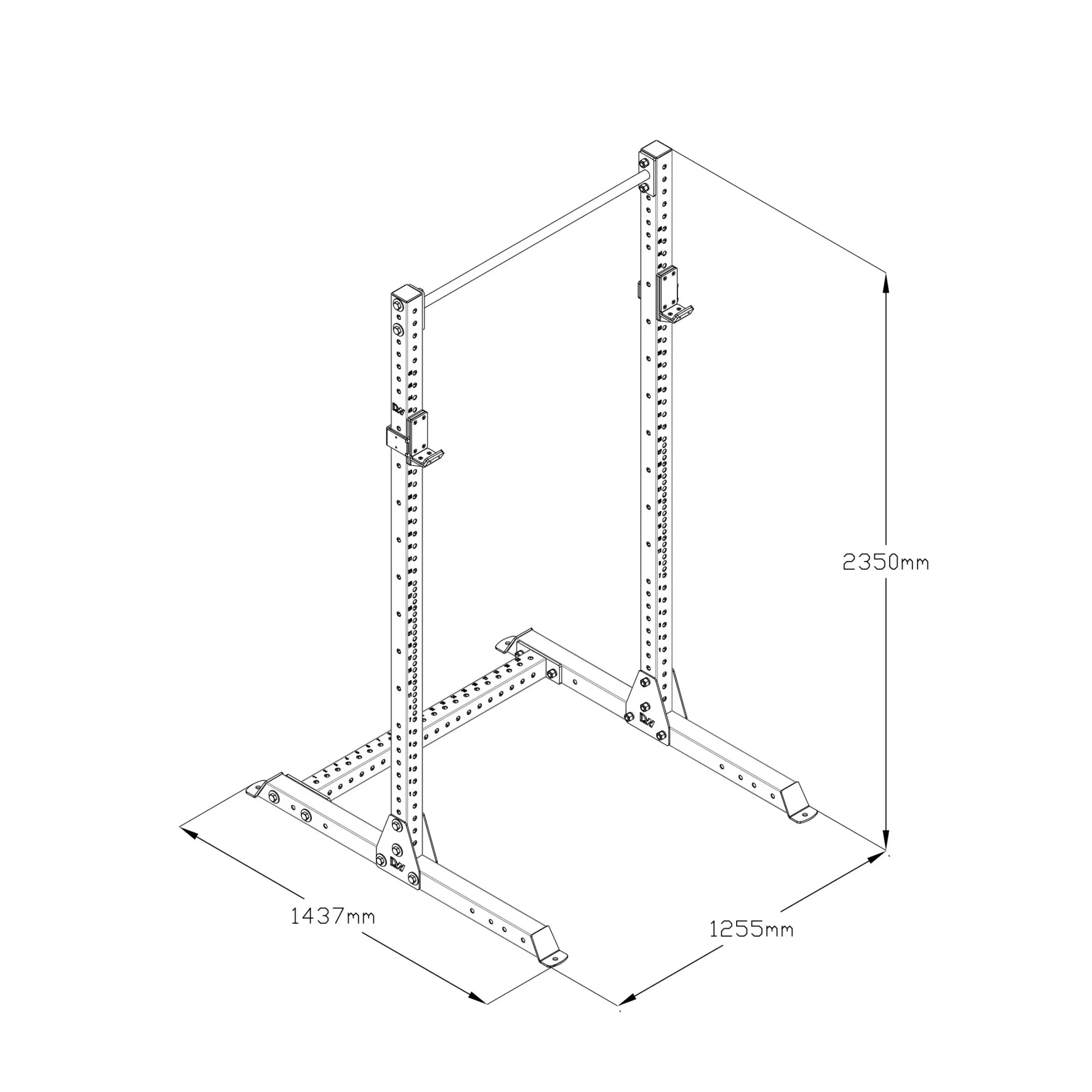 ZYFITNESS 2025 New design Commercial Power Half Rack Multi Gym Equipment Fitness Weight Half Squat Rack