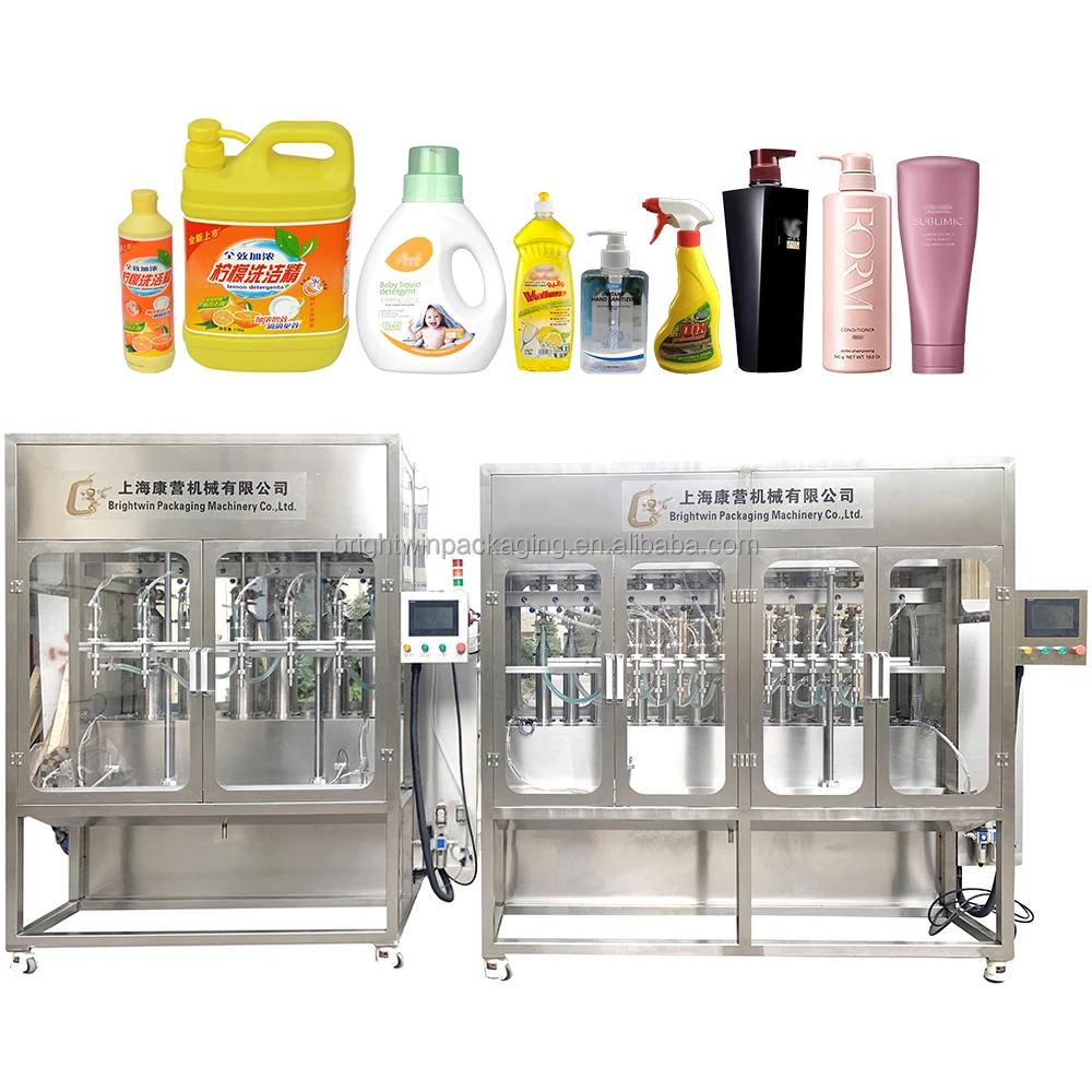 Automatic Hand Sanitizer Wash Shampoo Shower Gel Laundry Detergent Bottle Liquid Soap Filling Machine