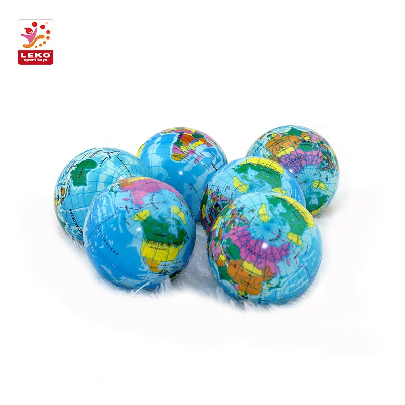 World Map Squeeze Globe Foam Stress Balls Relief Bouncy Ball