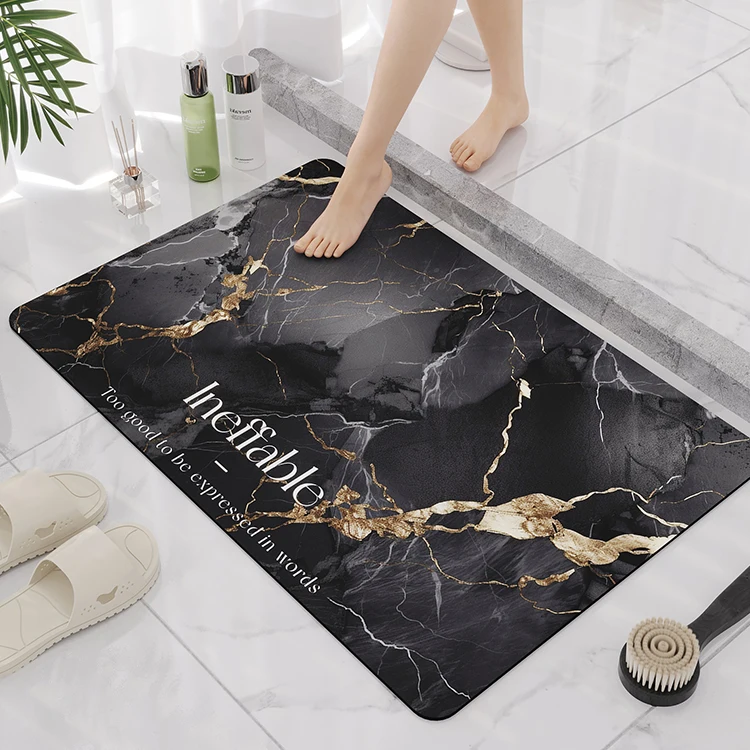 soft Diatomite Soft Bath Mat Diatomaceous Earth Rapid Water Drying Foot Absorbent Shower Mat Bathtub mat