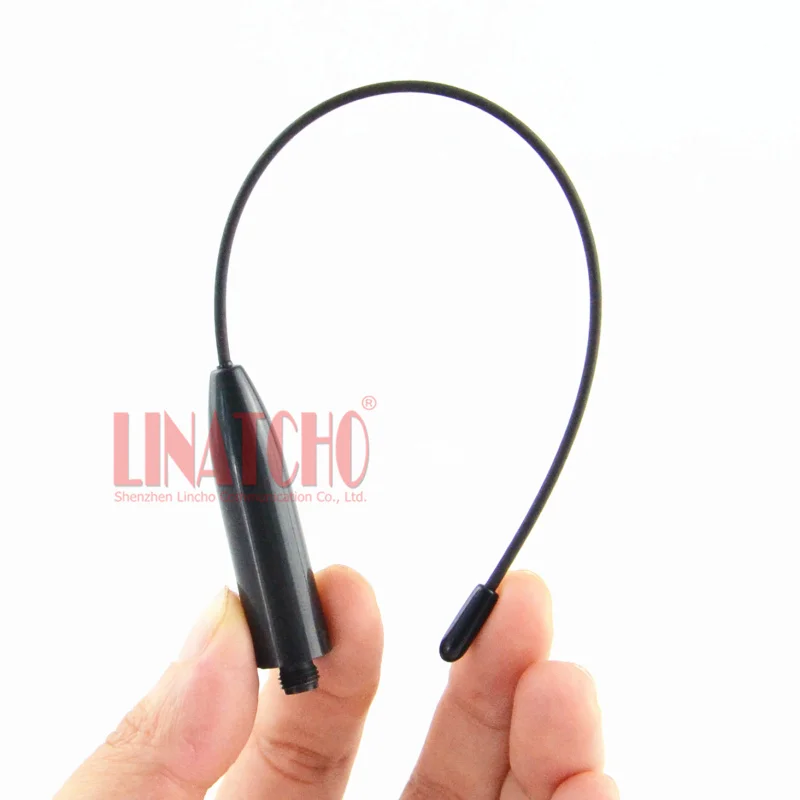 NA519 VHF UHF Dual band Frequency SMA Female Thin Flexible Portable Radio Walkie Talkie Antenna