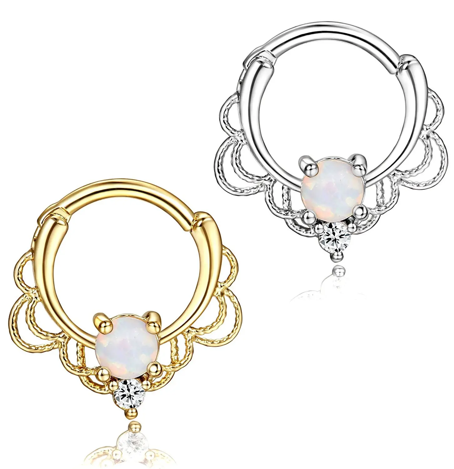 Zesen stainless steel nose environmental color electroplated nose stud Korean version simple earrings piercing jewelry