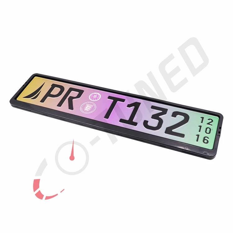 NEW Hide Euro adjustable car number plate custom promotional Variety Personalized license plates license plate frame