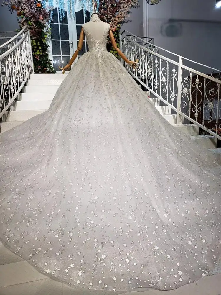 HTL858 Jancember high neck sleeveless wedding dress 2019 moroccan wedding dresses