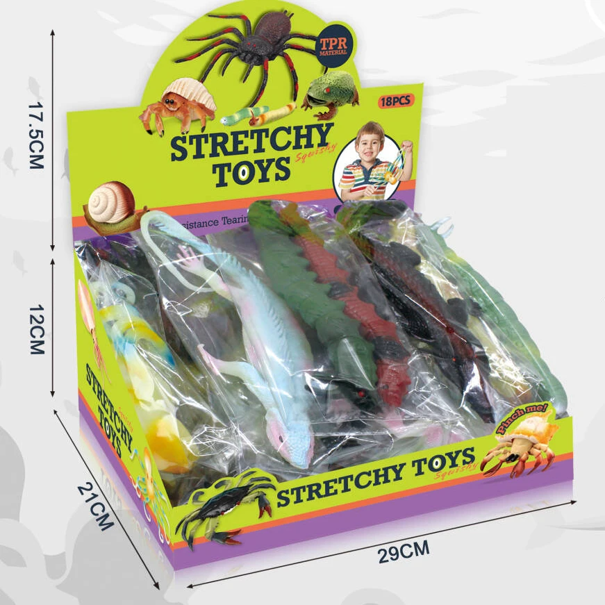 New Decompression and venting toys Lizard/Octopus/Spider/Crocodile/Bug Marine animal tpr stretching toys