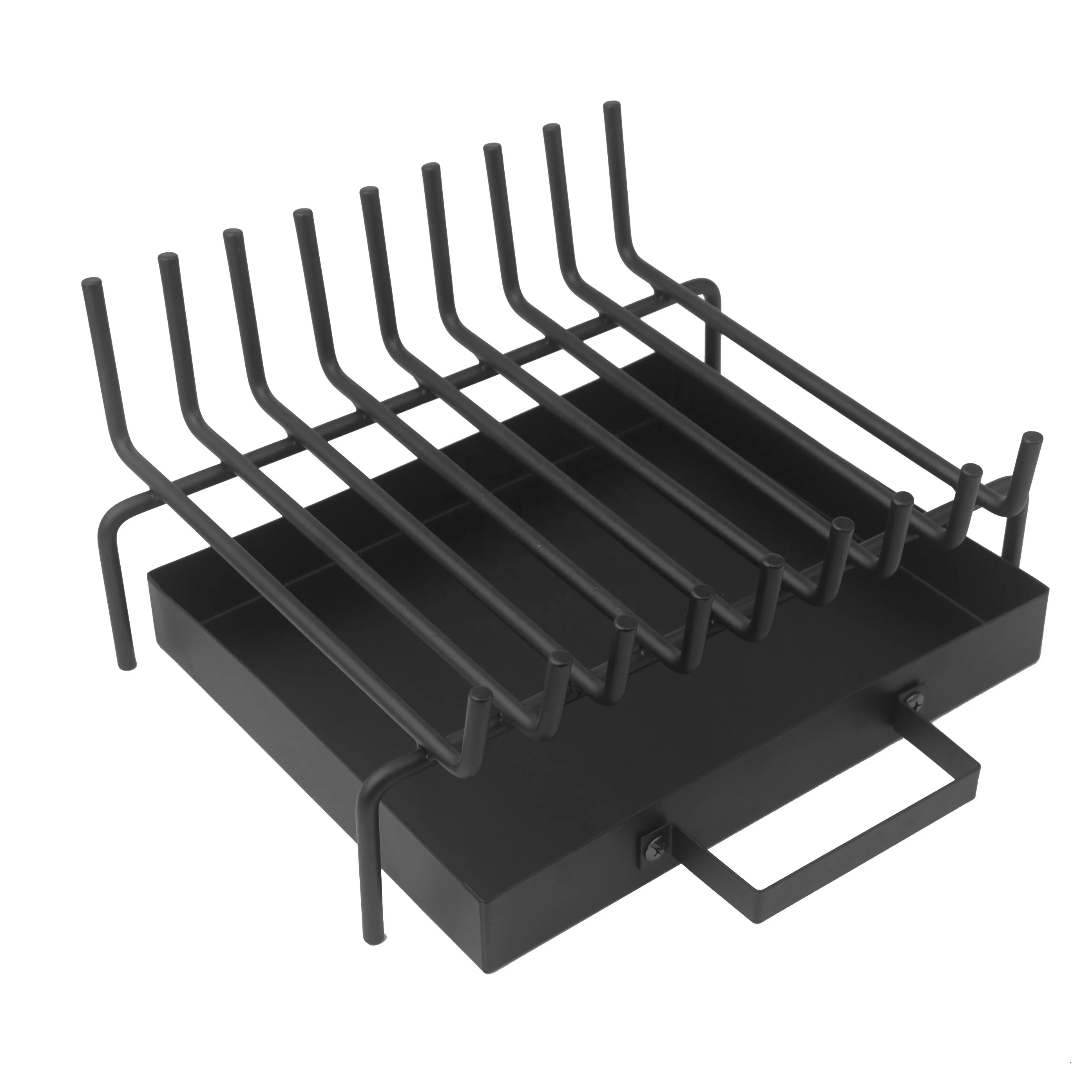 Каминная решетка с черным порошковым покрытием и пепельницей