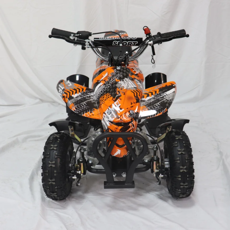 Automatic Quad Bike 2 Stroke Four Wheeler Mini Moto 50cc Chain Drive 47cc 49cc Kids Mini Quad Atv 4 Wheel Gasoline Bike 50CC 12V