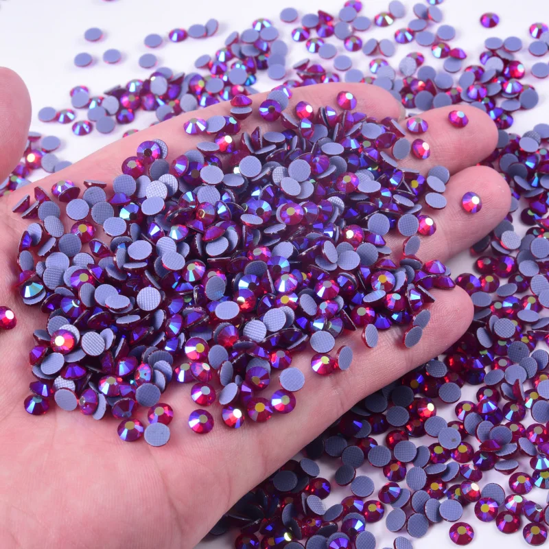 Bulk Bag 100gross Glass Glue Bottom Garments Crystal Various Hot Fix Iron On rhinestone For Dance Dress