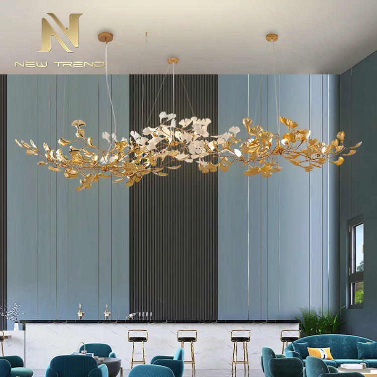 Custom Project Indoor Decoration Villa Hotel Lobby Chandelier Modern LED Pendant Light