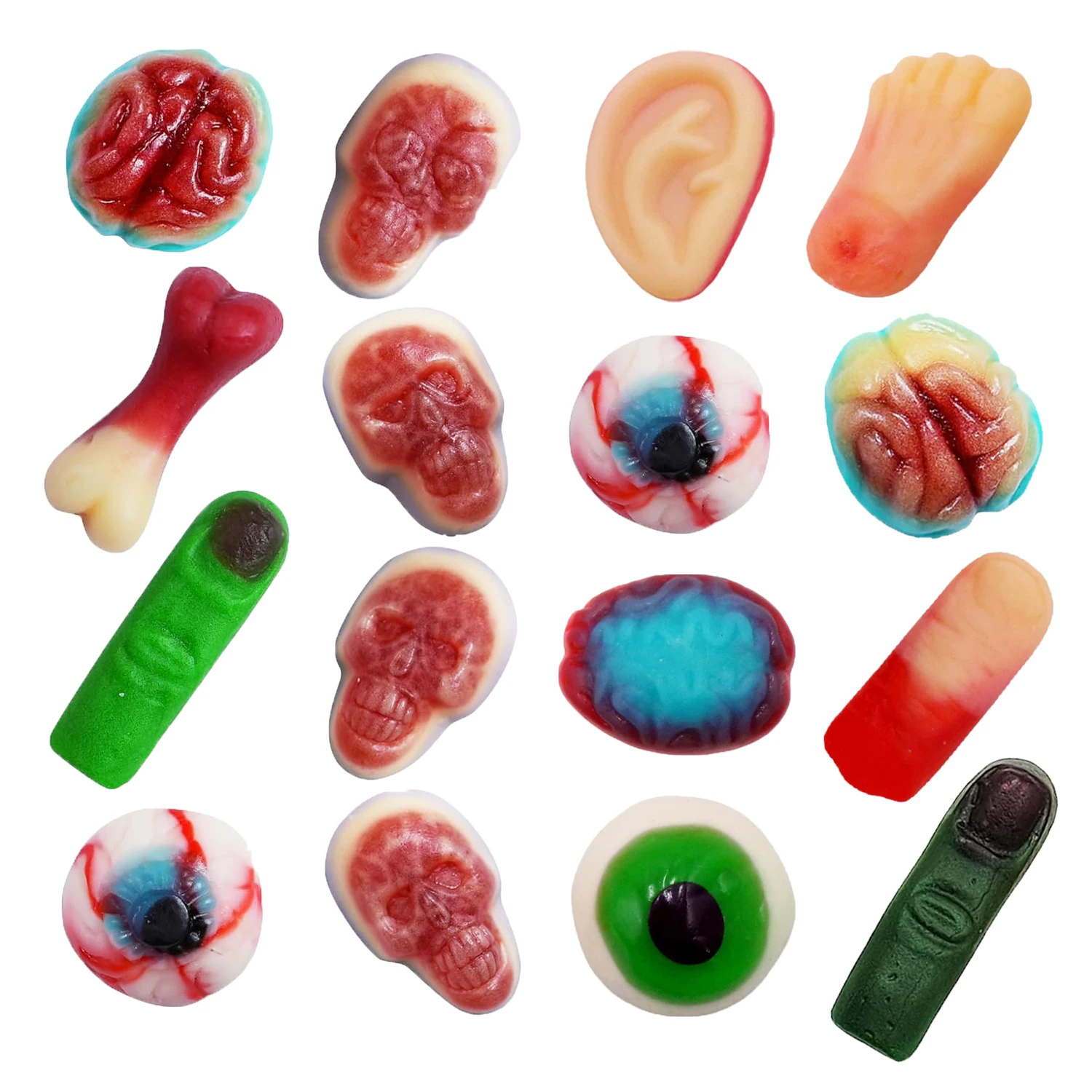 OEM/OEM Halal Bulk Gelatin Jelly Candy Halloween Eyes finger Prank Gummy Candy Bonbons Wholesale