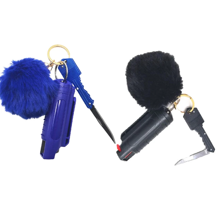2021 hot selling self defense keychain pepper spray keychain self defense keychain set
