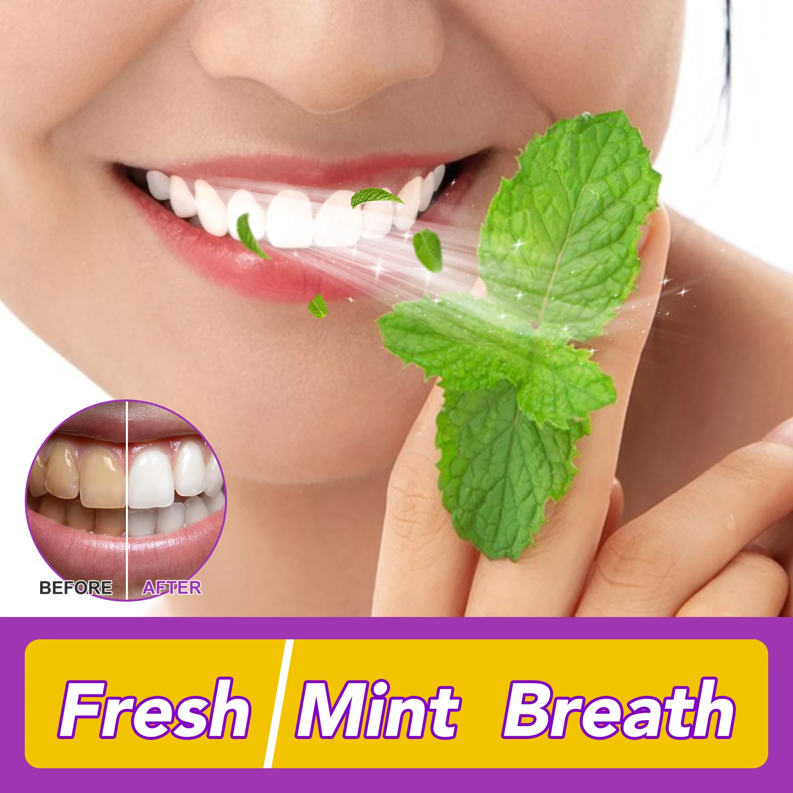 ELAIMEI 60ml Oral Hygiene Remove Stains Toothpaste Foam Color Corrector V34 Teeth Whitening Mousse for Daily Dental Care