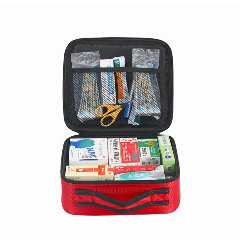 First Aid Bag Empty Medical Supplies Organizer Bag Portable Trauma Kit for Home Office Kitchen Traveling Hiking Camping Backpack