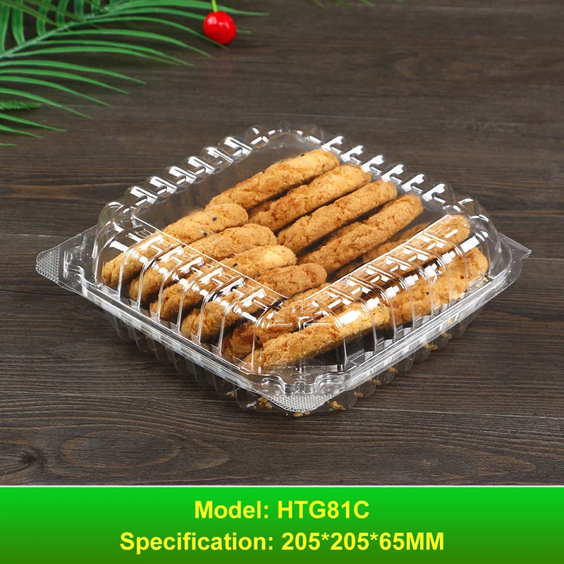 Transparent Biscuits and Cookies Snack Storage Container Plastic Packaging Food Box for Dry Fruit