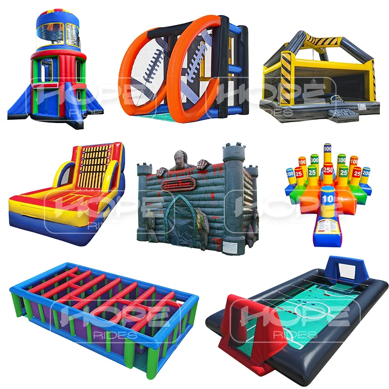 Commercial grade party rental light pink bounce-house waterslide pink bounce house wave pool inflatable water slide