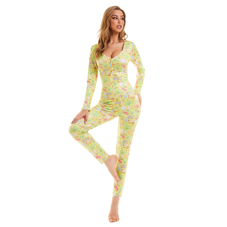 
2020 New arrival christmas pajamas long pants onesie for women 