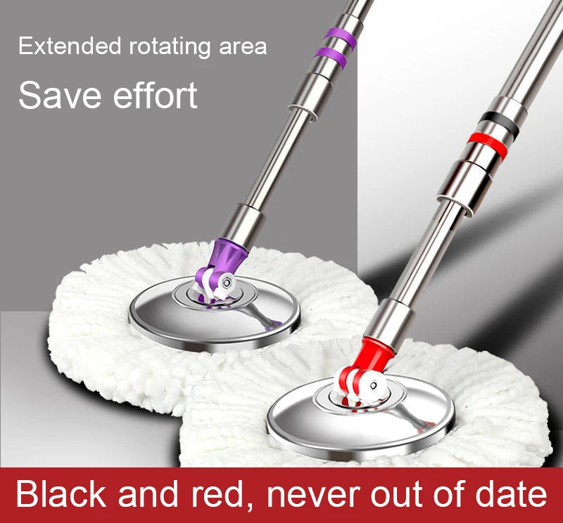 Thick hydraulic extension rod double drive can rotate explosion-proof stainless steel thick thick water mop mop