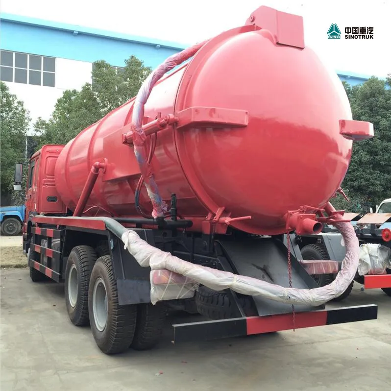 New High Quality Sinotruk HOWO 6x4 18000L Vacuum Sewage Sludge Faeces Suction Truck with Italy Moro Pump Customized For Sale