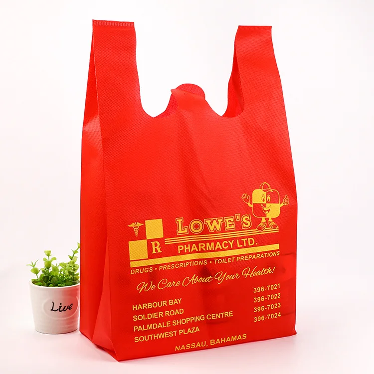 Promotion Cheap  Non woven Bag Reusable Supermarket  Grocery tote bag foldable non woven shopping Bag