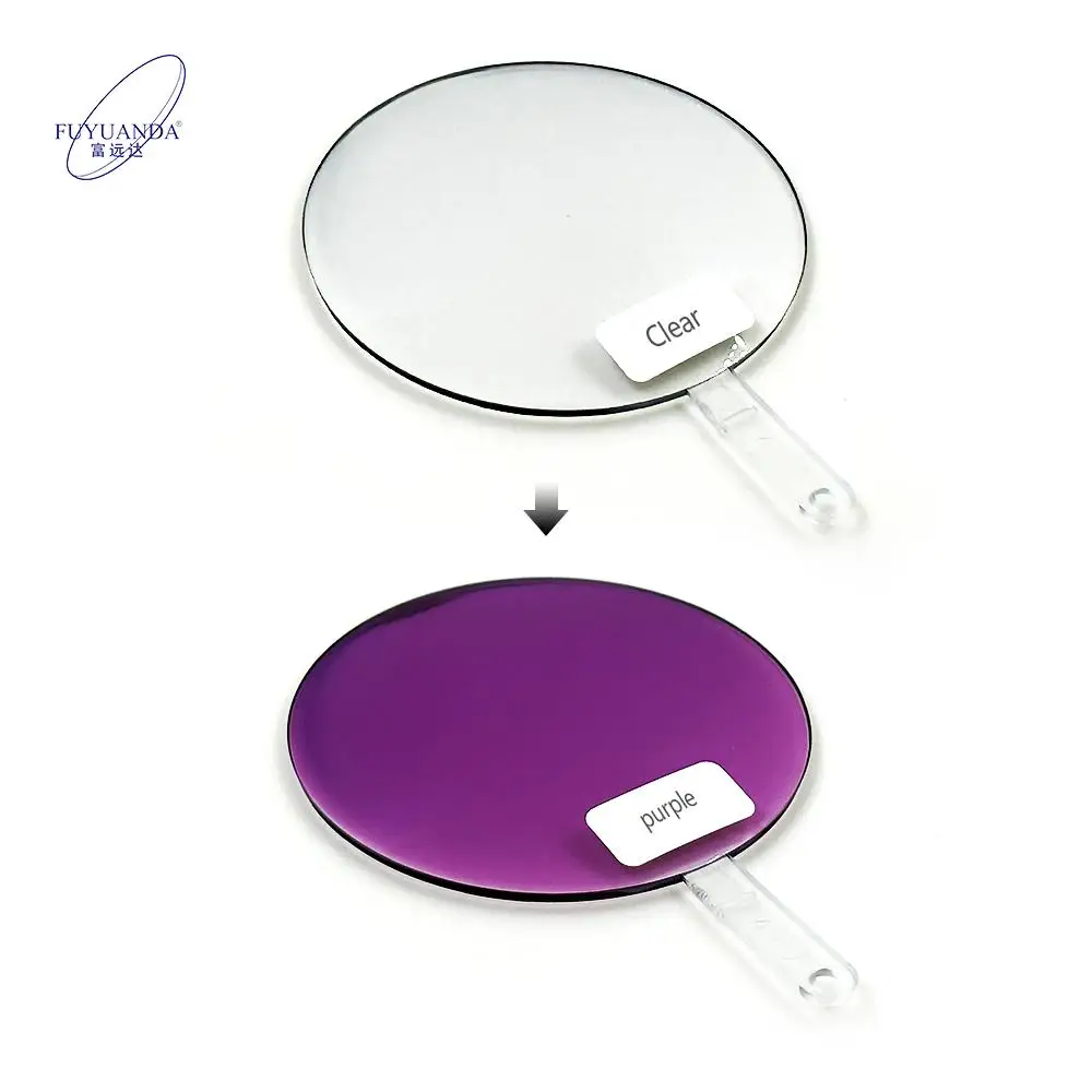 Fuyuanda 2024 Hot Selling PC Photochromic Sun Lens Photo Sun Lens with HMC Coating