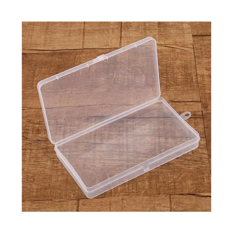 Маленькая прозрачная пластиковая упаковочная коробка retangлуар, прозрачная пластиковая коробка с крышкой и подвесным отверстием