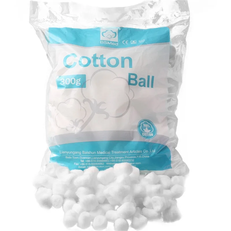 Wholesale factory specializing dental medical cotton wool balls disposable cotton ball
