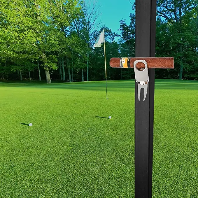 Magnetic Cigar Holder Golf Divot Fixer Tool Portable Cart Multipurpose Accessories Rest