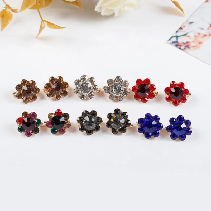2021 new small pin rhinestone silk scarf button shawl cardigan coat dress headband accessory button brooch