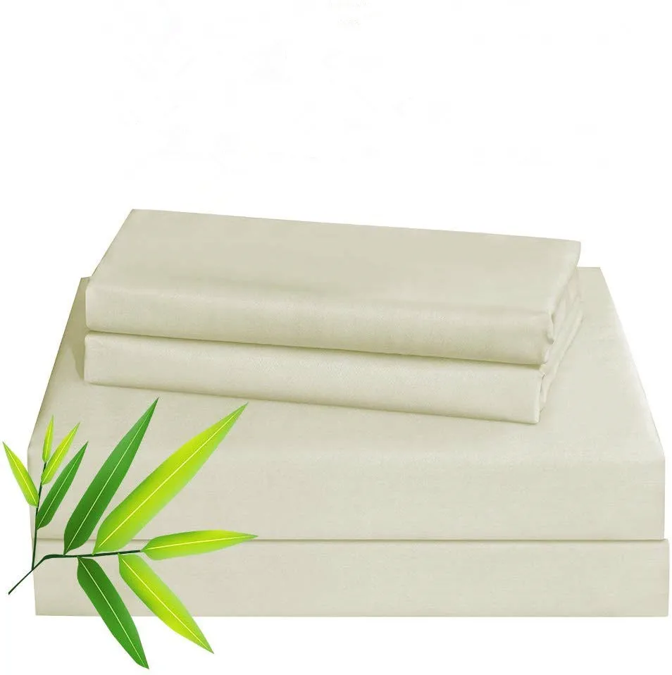 
Superior Soft 100% Bamboo Hotel Bed Linen with Deep Fitted Sheet Custom Packaging 