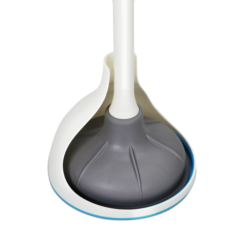 Jesun Heavy Duty Toilet Plunger with Hideaway Storage Caddy Reusable High Pressure Toilet Plunger with Holder for Bathroom
