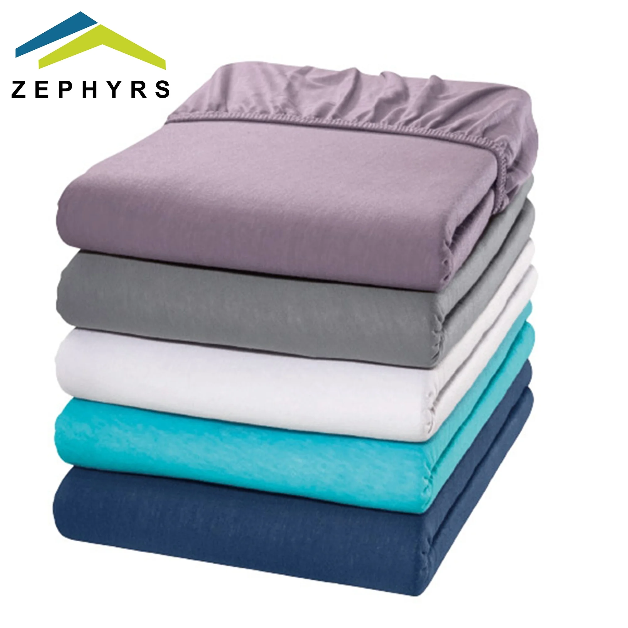 100% Poly Cotton Queen Size Bed Fitted Sheets with Elastic Band Corner