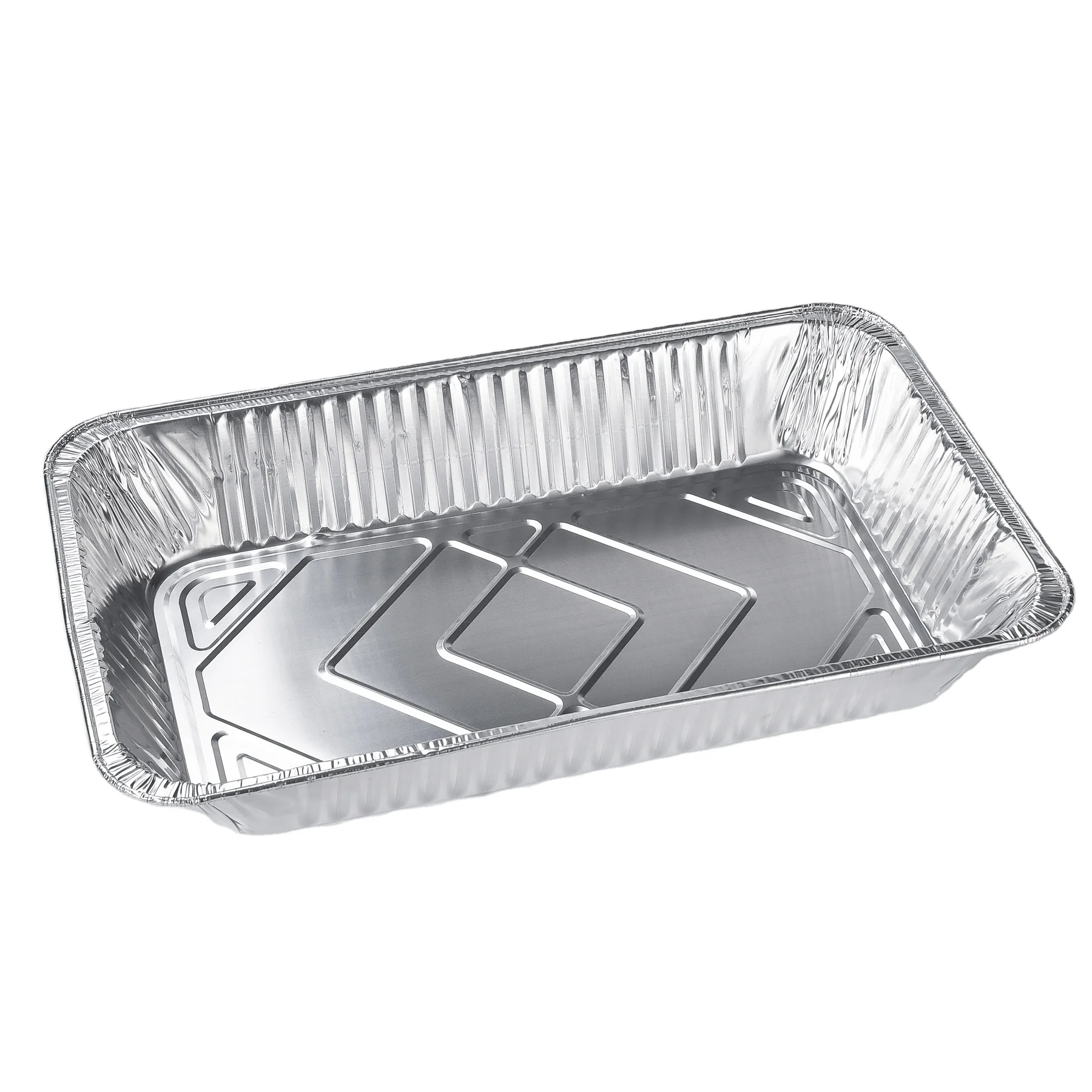 Heavy Duty Extra Large 21 x 13  Full Size Aluminum Tray 9 x 13  Half Size Aluminum Pan with Foil Lid 100g/120g/130g