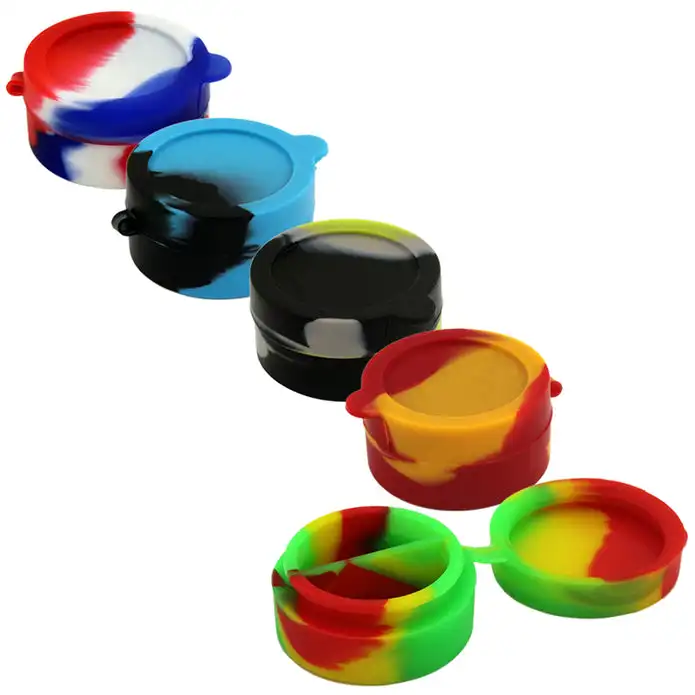 Factory Direct selling Cheap Price High Quality Bulk Custom Logo 5ml Hot Sale Silicone Jars Wax Container