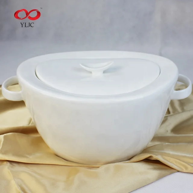 cheap price bone china custom manufacturers white porcelain ceramic soup tureen