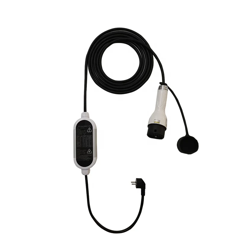 
Current Switching 2021 Latest Type2 High Quality IP65 Report 1Phase 8A 10A 13A 16A Adjustable AC Portable EV Charging Station 