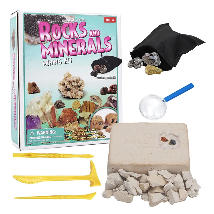 2022 New Product Creative DIY Developing Intelligence Toys Rocks and Minerals Dig Kits for Children