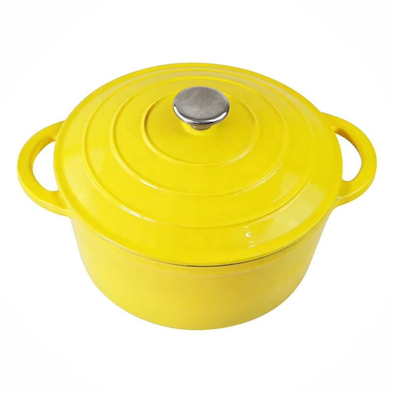 Pre-seasoned Non stick Cast Iron Enamel Cooking Pots Casserole Enamel Coating Kitchen Cookware Dutch Oven