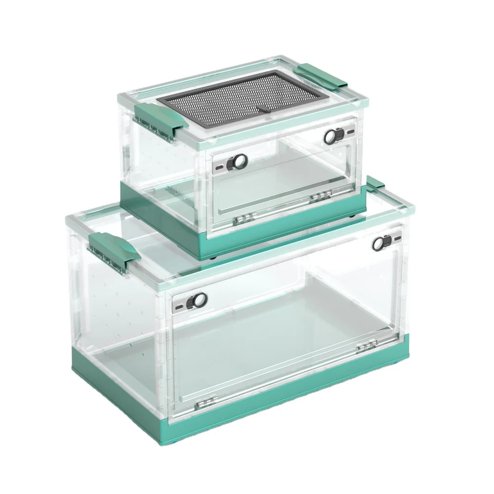 New Design Foldable Small Large Plastic Pet Hamster Cage Reptile Box Lizard Cage