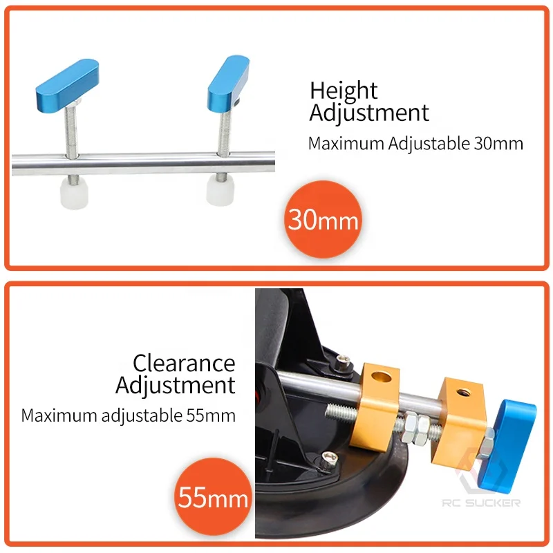Stone Seam Setter Manual Rubber Vacuum Leveling Setter for Joint with 8 Inch Suction Cups