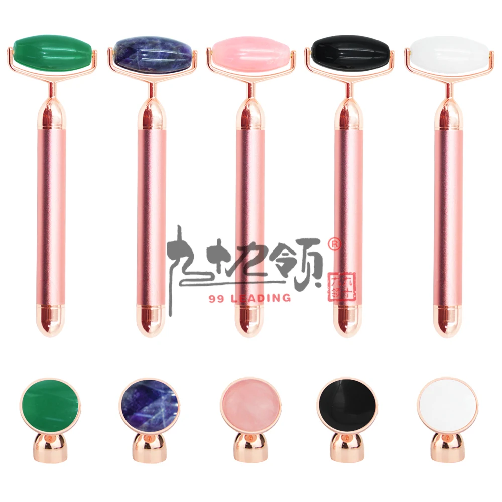 High Value Sassy and Chic Jade Skin Rejuvenation 2 in 1 Best Face Massage Jade Roller Lymphatic Drainage