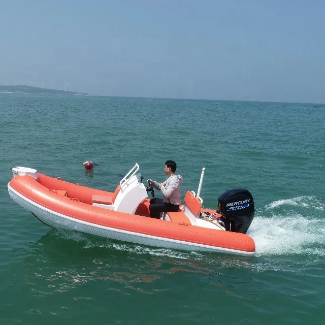 China Hypalon Sport Fiberglass Hull Centre Console Patrol Aluminum Luxury Rigid Inflatable Rib Boat With Cabin