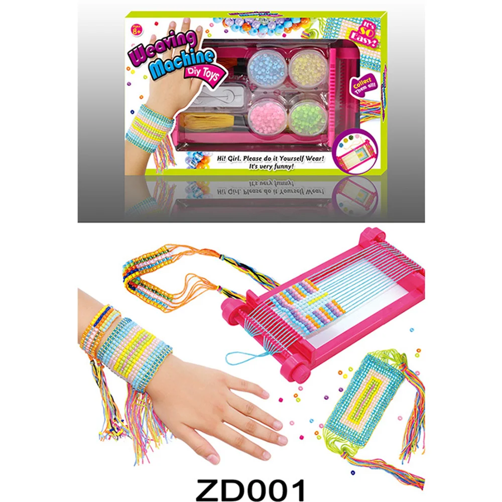 DIY Handmade Knitting Art Craft Activity Weaving Machine Bracelet Maker Weaving Beading Loom for Jewelry Bracelets Necklaces Toy