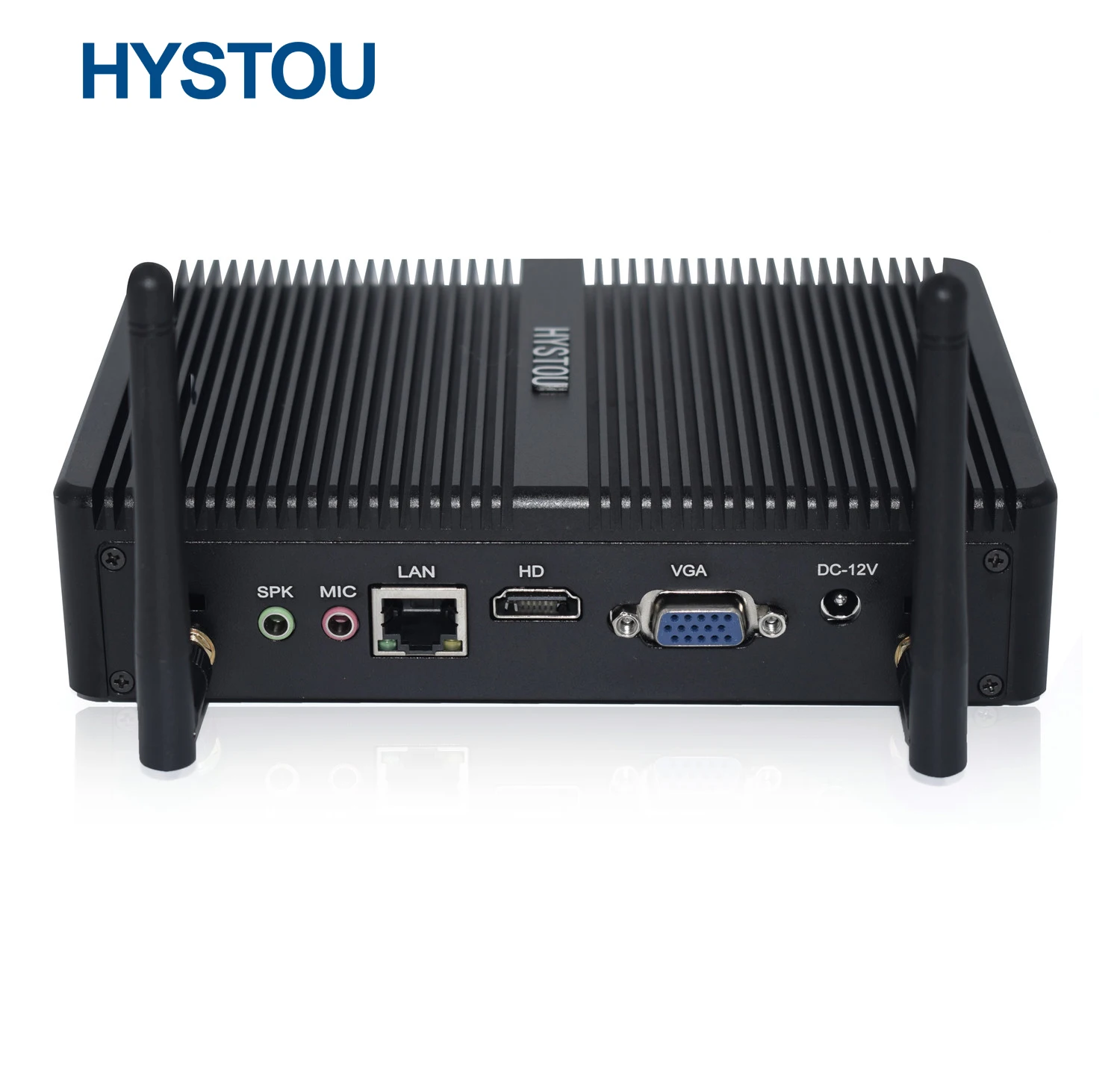 Cheap Core i3 i5 CPU 32GB Max Memory 2 Display Ports  HYSTOU Factor Fanless Office Mini PC