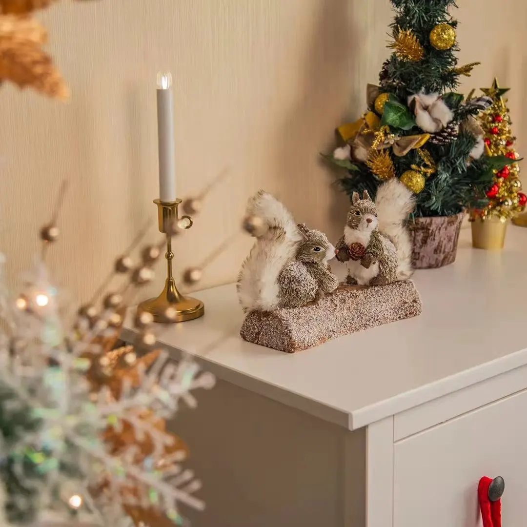 
Small squirrel animal figurines foam craftwork home decoration doll christmas 