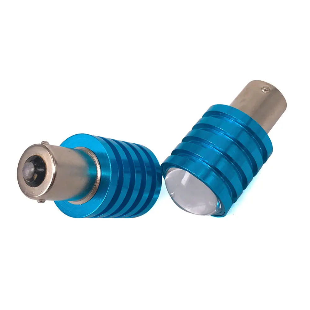 White Car Brake Light Bulb 7W DC12V BAU15S PY21W 1*3535 Lens Reverse Lamp Turn Signal Stop Light Led Bulb 1156 1157