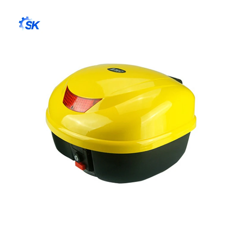 Hot-selling high-quality scooter electric car trunk yellow paint storage toolbox trunk quick release base