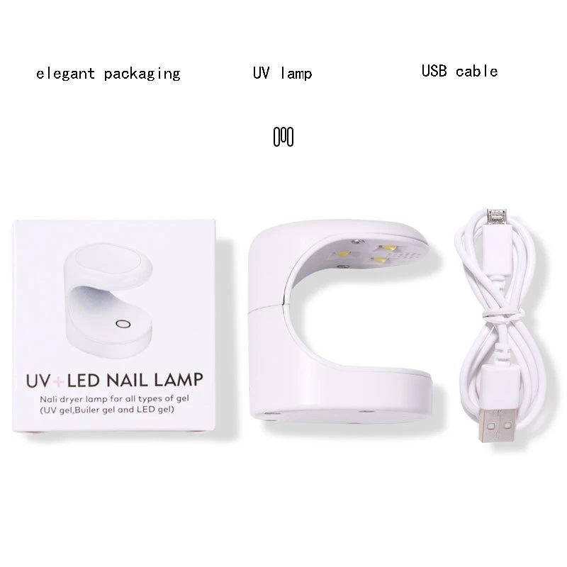Wholesale mini C- shape with USB  portable nails dryer gel polish  UV light Curing Lamp