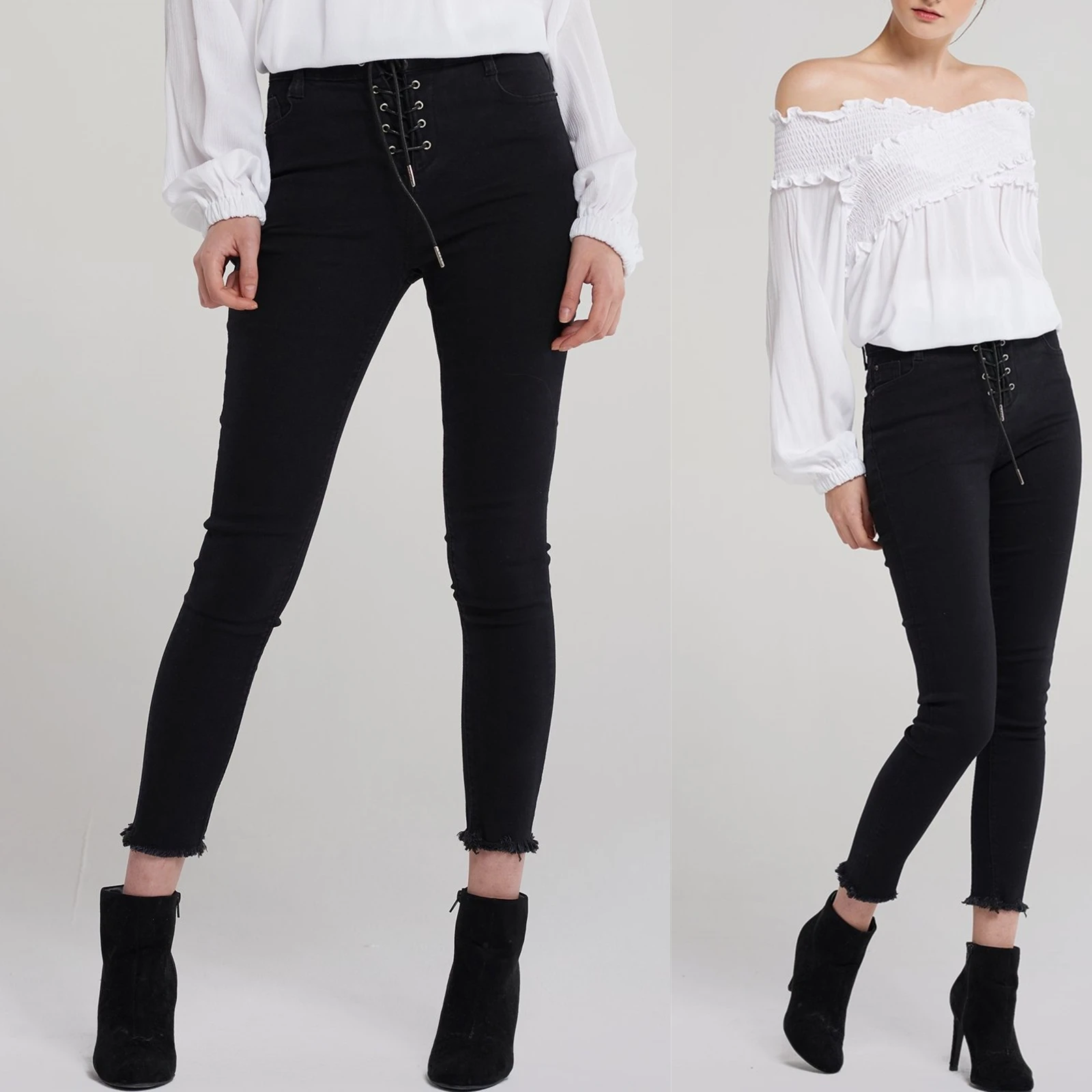 Customized Available Best Price New Promotion Hot Selling Top Quality Wholesale China Black Jeans Women