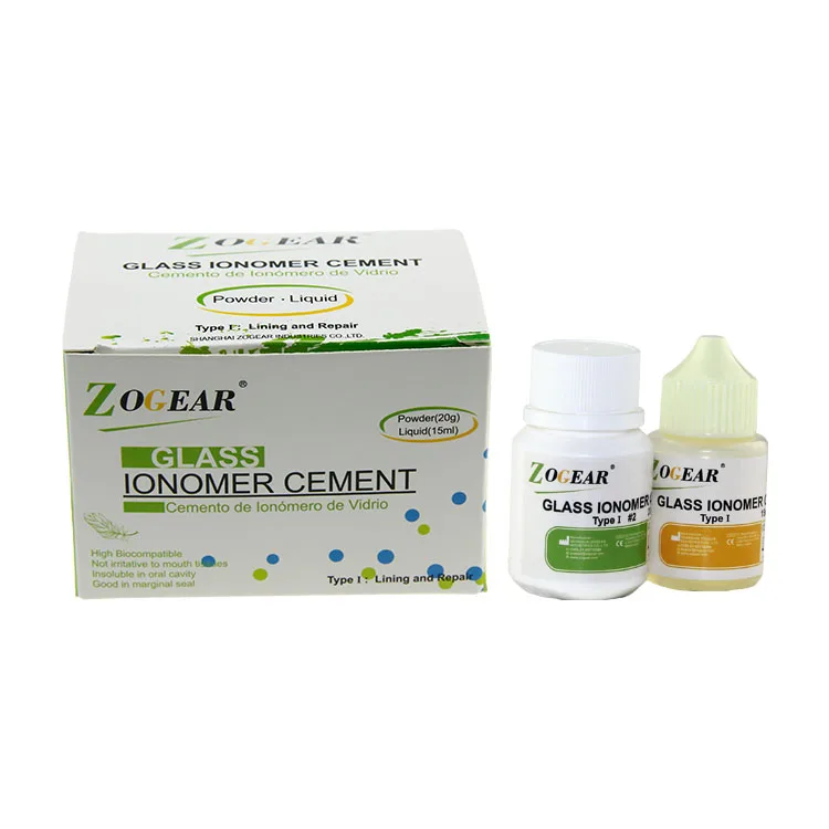 TM020 ZOGEAR стоматологический стеклянный иономерный цемент порошок 60 г + жидкость 45